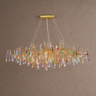 Raindrop Round Chandelier - ∅ 39.4″ x W 21.7″ x H 15.7″Brass & ColorfulBlushlighting