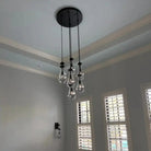 Raindrop Round Chandelier Modern Luxury Glass Chandelier For Living Room-Blushlighting