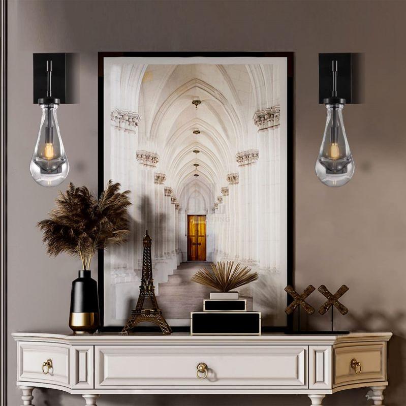 Raindrop Sconce Rod & Cord-wall sconce for bedroom,wall sconce for dining room,wall sconce for stairways,wall sconce for foyer,wall sconce for bathrooms,wall sconce for kitchen,wall sconce for living room-Blushlighting