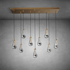 Raindrop - Shaped Island Pendant Lamp - 9 Lamps - BlackBlushlighting