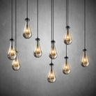 Raindrop - Shaped Island Pendant Lamp - 9 Lamps - BlackBlushlighting