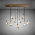 Raindrop - Shaped Island Pendant Lamp - 9 Lamps - GoldBlushlighting