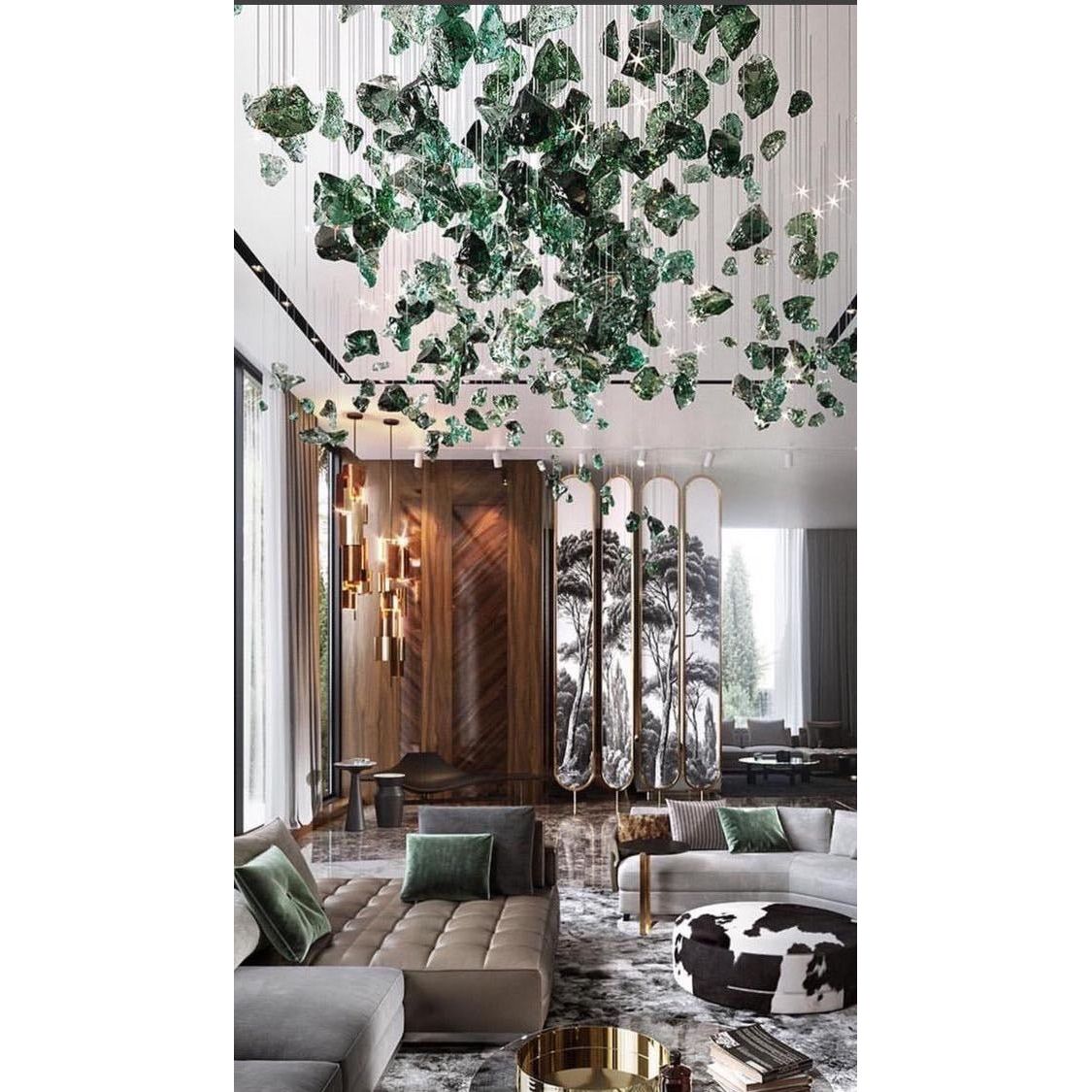 Rainfall Glass Gem Stone Chandelier-Chandelier-Blushlighting-Blushlighting