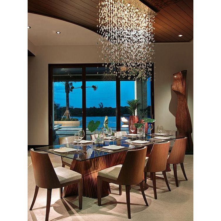 Rainfall Glass Gem Stone Chandelier-Chandelier-Blushlighting-Blushlighting