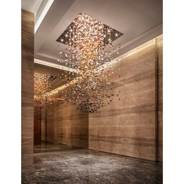 Rainfall Glass Gem Stone Chandelier-Chandelier-Blushlighting-Blushlighting
