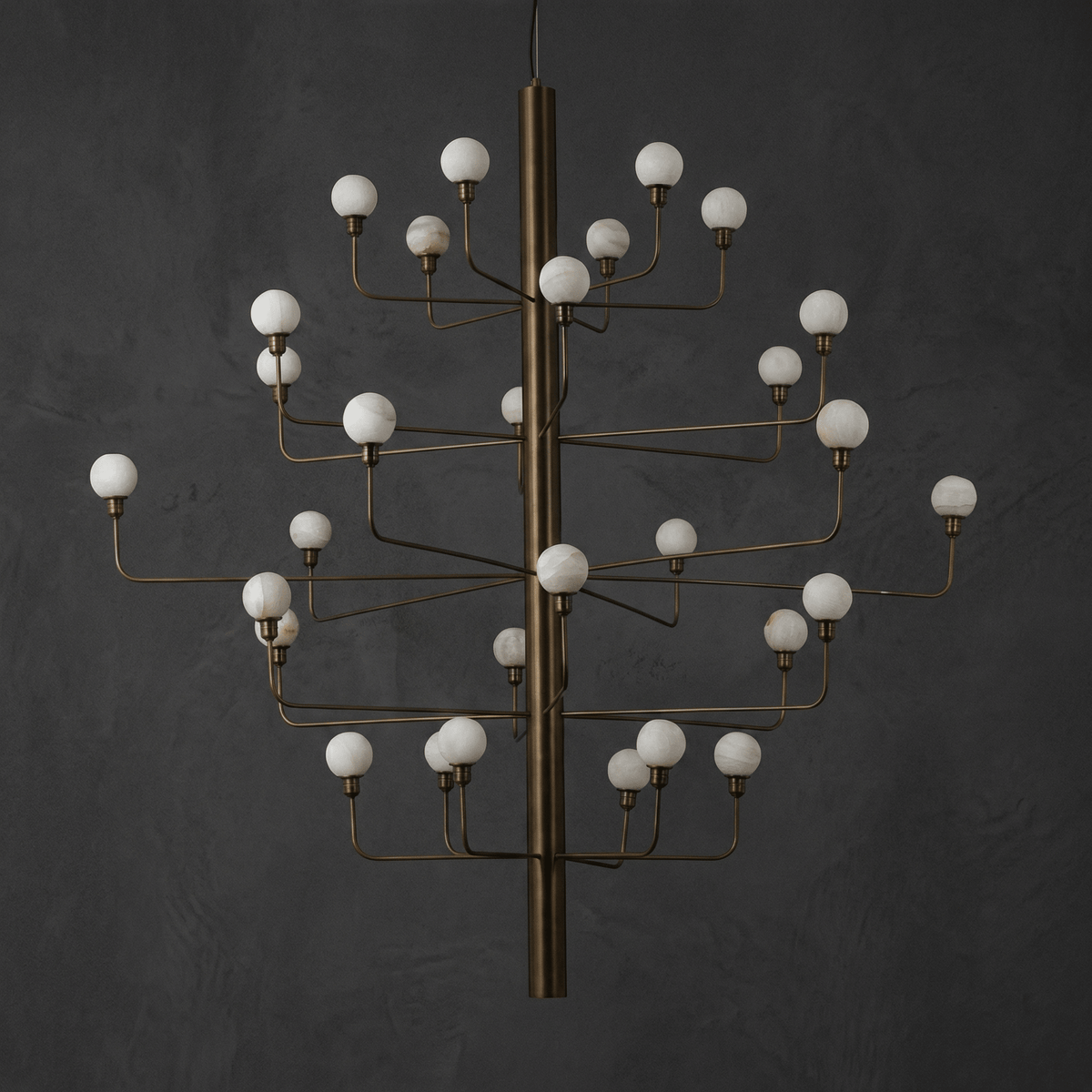 Ramo Alabaster Foyer Large Chandelier - D1120×H1200Blushlighting