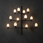 Ramo Alabaster Large Black Chandelier - D640×H730Blushlighting