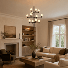 Ramo Alabaster Large Black Chandelier - D640×H730Blushlighting