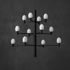 Ramo Alabaster Large Black Chandelier - D640×H730Blushlighting