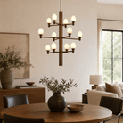 Ramo Brass Living Room Chandelier - D640×H730Blushlighting