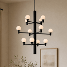 Ramo Globe Black Alabaster Chandelier - D640×H730Blushlighting