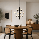 Ramo Globe Black Alabaster Chandelier - D640×H730Blushlighting