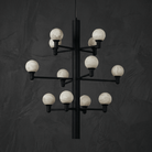 Ramo Globe Black Alabaster Chandelier - D640×H730Blushlighting