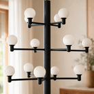 Ramo Globe Black Alabaster Chandelier - D640×H730Blushlighting