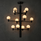 Ramo Globe Black Alabaster Chandelier - D640×H730Blushlighting