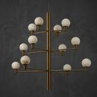 Ramo Modern Large Alabaster Globe Chandelier - D640×H730Blushlighting