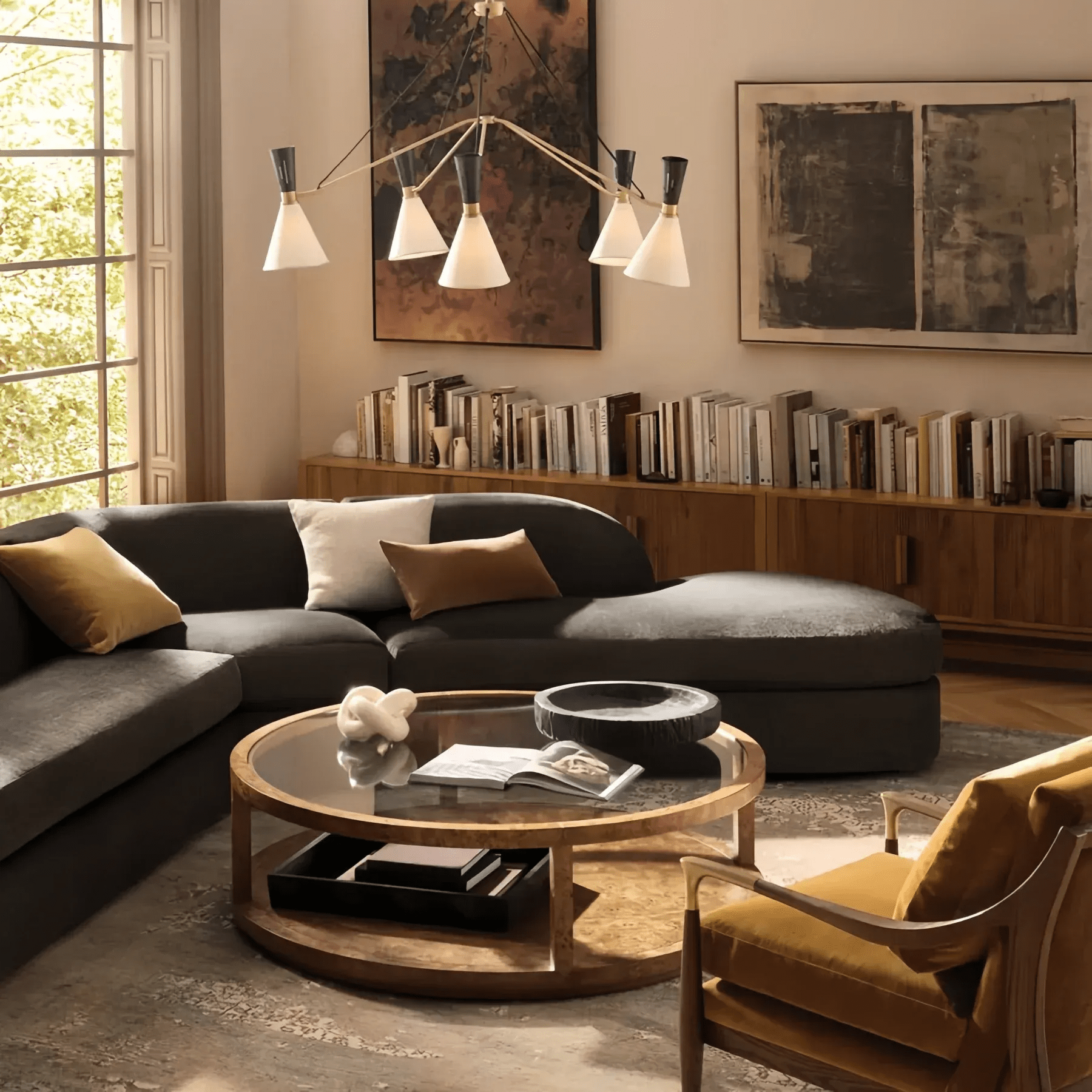 Ramsey 6 - Light Linear Chandelier - Blushlighting