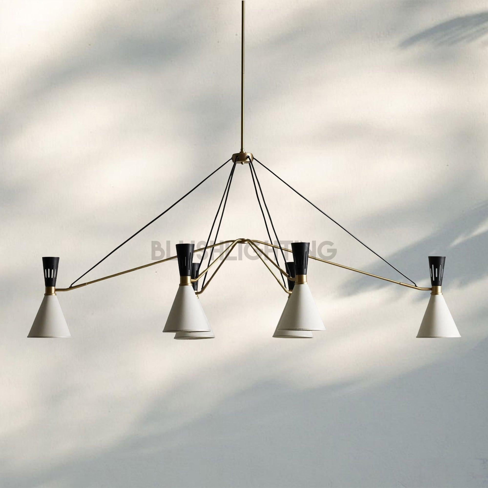 Ramsey 6 - Light Linear Chandelier - Blushlighting