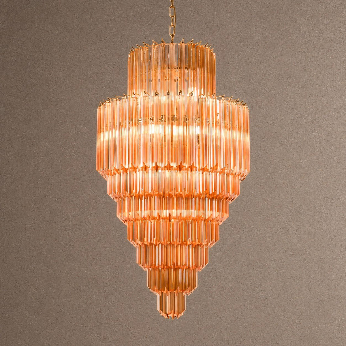 Raphael Tiered Chandelier - ∅ 23.6″ x H 44.5″PinkBlushlighting