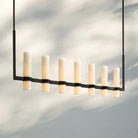 Ravalla Linear Milk Glass Chandelier 59'' 71'' - Blushlighting