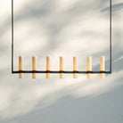 Ravalla Linear Milk Glass Chandelier 59'' 71'' - Blushlighting