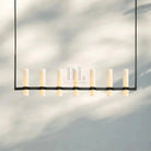 Ravalla Linear Milk Glass Chandelier 59'' 71'' - Blushlighting