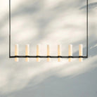 Ravalla Linear Milk Glass Chandelier 59'' 71'' - Blushlighting