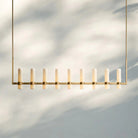 Ravalla Linear Milk Glass Chandelier 59'' 71'' - Blushlighting
