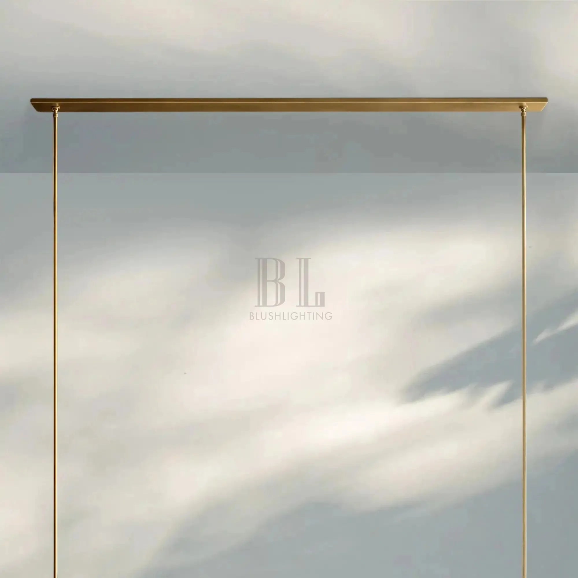 Ravalla Linear Milk Glass Chandelier 59'' 71'' - Blushlighting