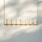 Ravalla Linear Milk Glass Chandelier 59'' 71'' - Blushlighting