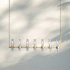 Ravella Glass Linear Chandelier-59''-Brass-