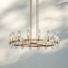 Ravella Glass Round Chandelier-48''-Lacquered Brass-