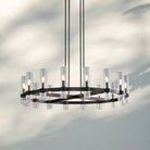 Ravella Glass Round Chandelier-48''-Bronze-
