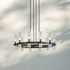 Ravella Glass Round Chandelier-36''-Bronze-