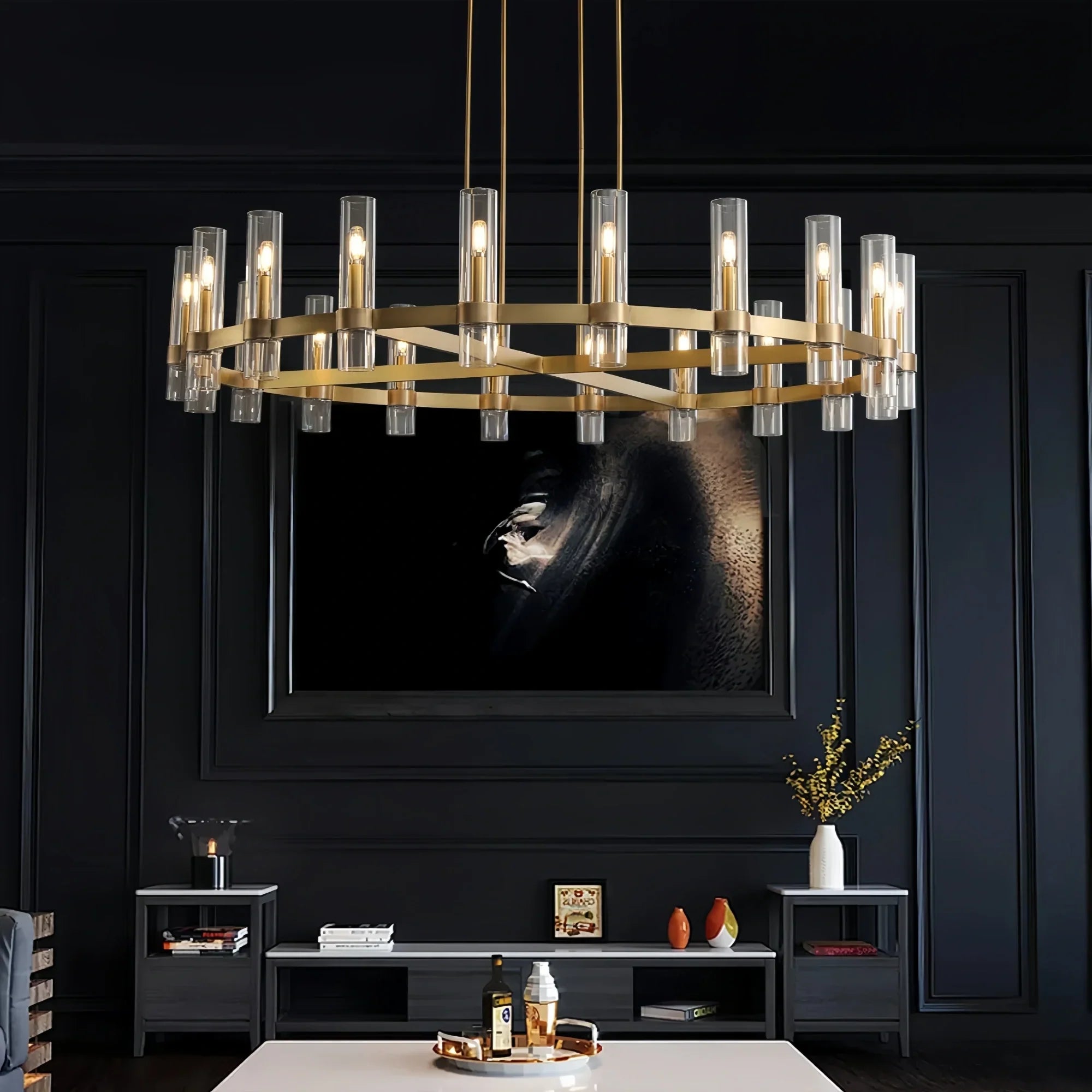 Ravella Glass Round Chandelier-