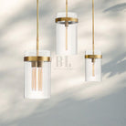 Ravella Modern Blown Glass Pendant Light 8" 10" 12"-