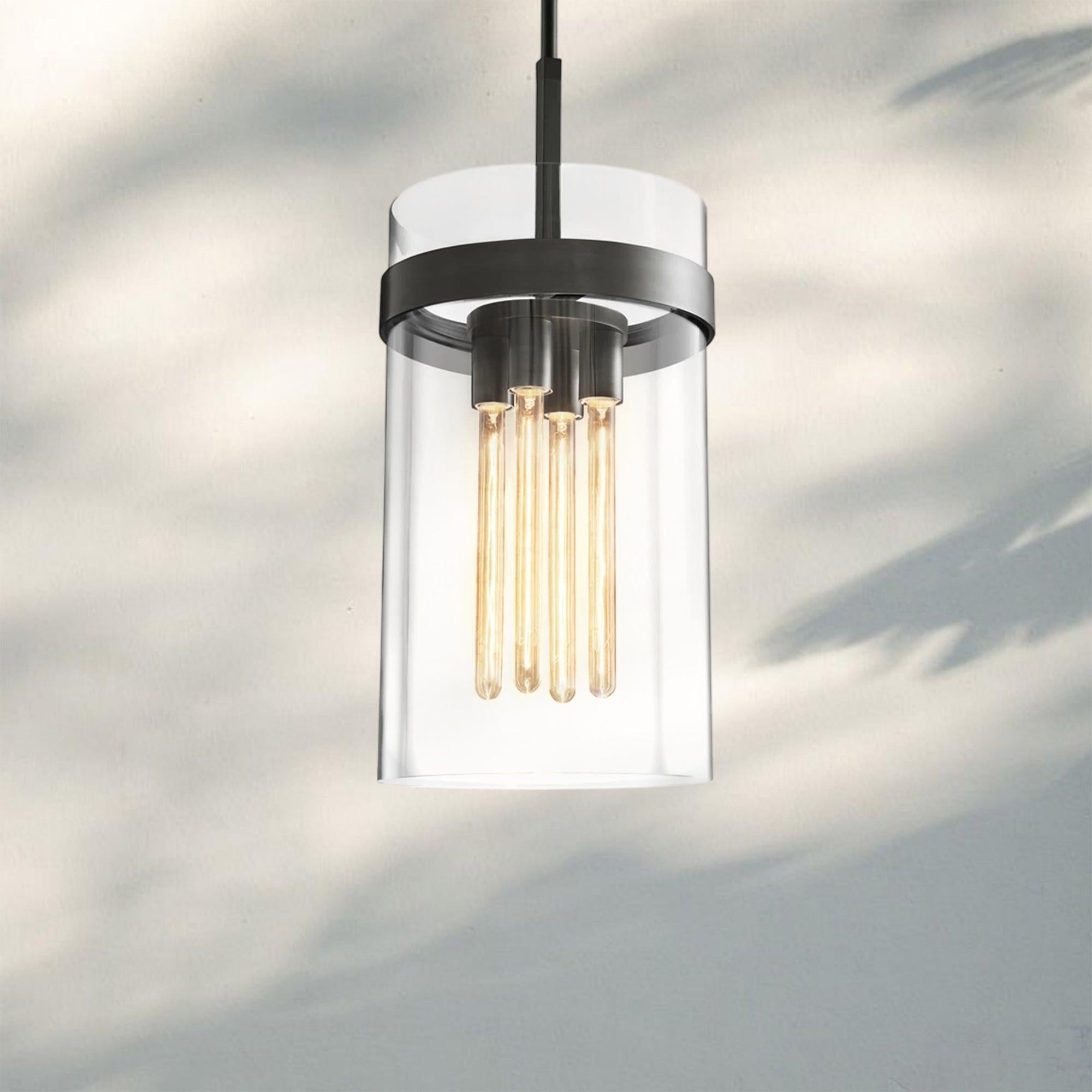 Ravella Modern Blown Glass Pendant Light 8" 10" 12"-12''-Matte Black-
