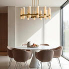 Ravella Round Milk Glass Chandelier 36'' - Blushlighting