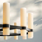 Ravella Round Milk Glass Chandelier 36'' - Blushlighting