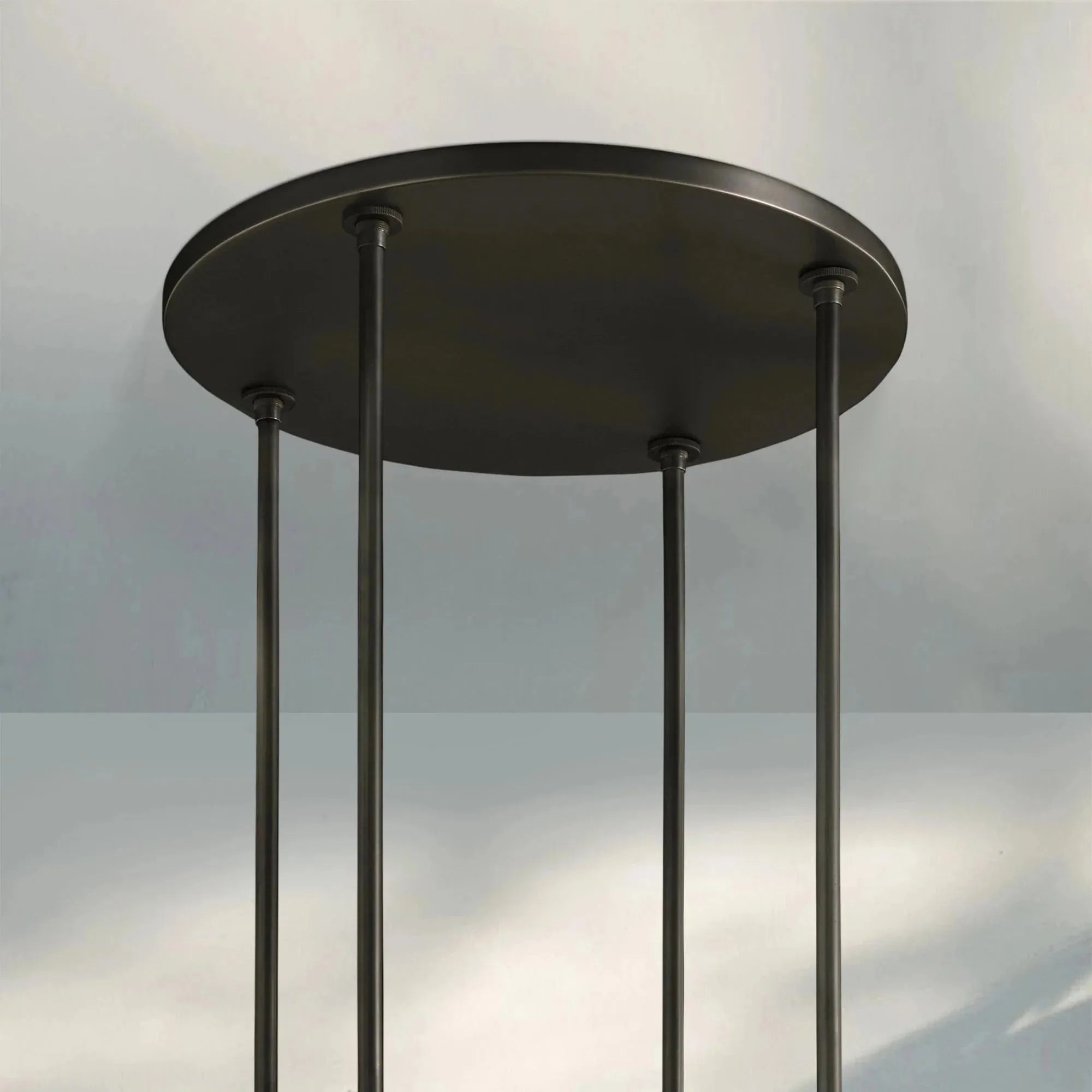 Ravella Round Milk Glass Chandelier 36'' - Blushlighting