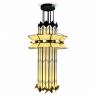 Rayonne Art Deco Chandelier - Ø 35.4″ × H 72″Black & WhiteBlushlighting