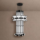 Rayonne Art Deco Chandelier - Ø 35.4″ × H 72″Black & WhiteBlushlighting