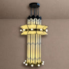 Rayonne Art Deco Chandelier - Ø 35.4″ × H 72″Black & WhiteBlushlighting