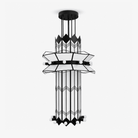 Rayonne Art Deco Chandelier - Ø 35.4″ × H 72″Black & WhiteBlushlighting