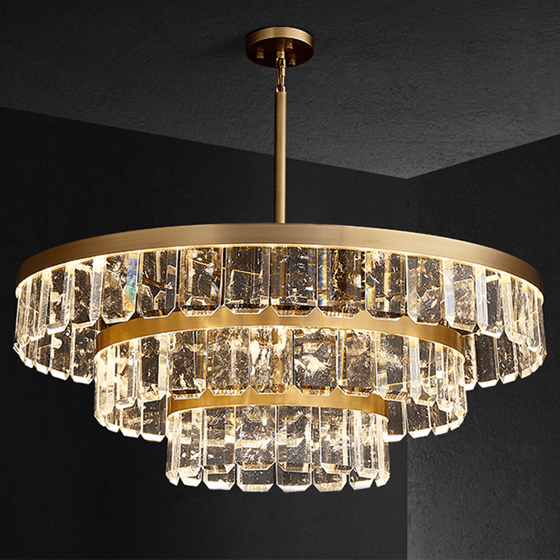 Rebecca Postmodern Multi Tier Crystal Chandelier - D 33.46"*H 11.81"Blushlighting