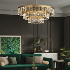 Rebecca Postmodern Multi Tier Crystal Chandelier - D 33.46"*H 11.81"Blushlighting