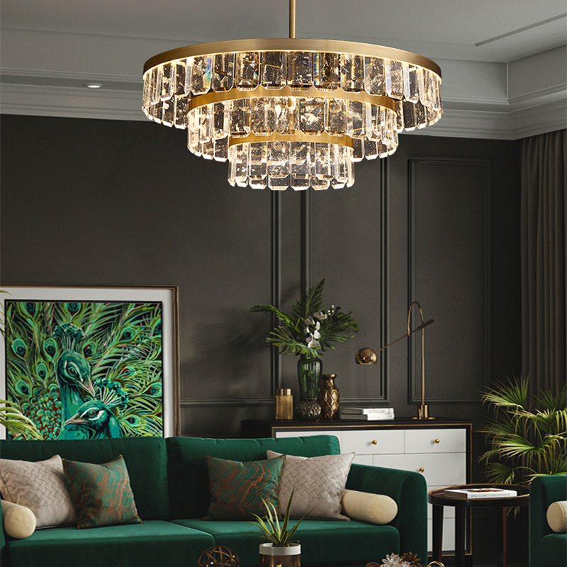 Rebecca Postmodern Multi Tier Crystal Chandelier - D 33.46"*H 11.81"Blushlighting