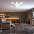 Recessed Remote Control Ceiling Fan Light 41" - WhiteBlushlighting
