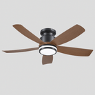Recessed Remote Control Ceiling Fan Light 41" - BlackBlushlighting