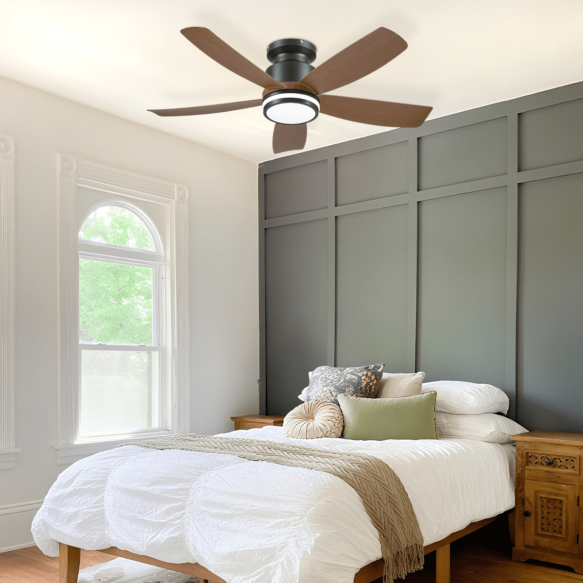 Recessed Remote Control Ceiling Fan Light 41" - BronzeBlushlighting